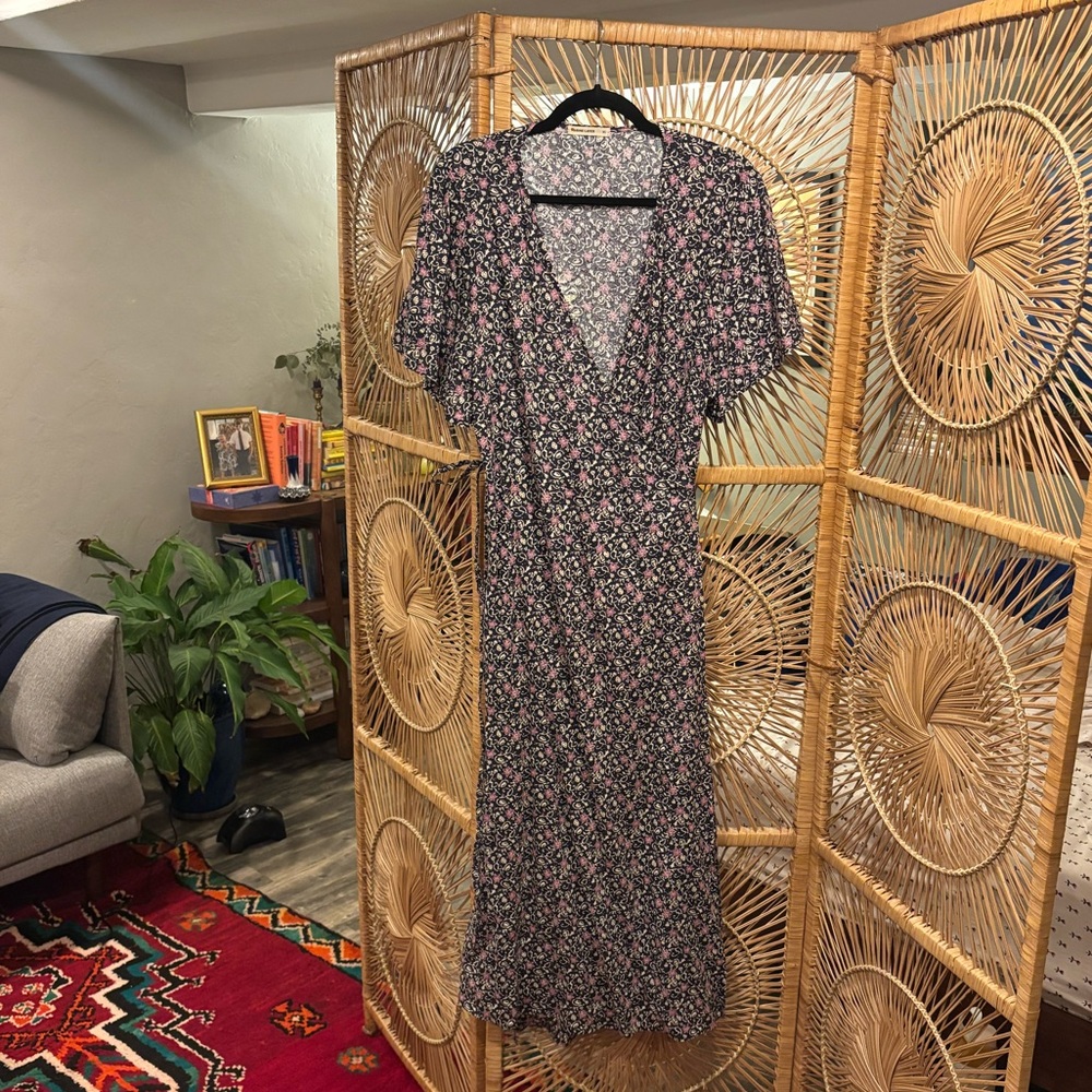 Marine Layer Floral Emlyn Midi Dress